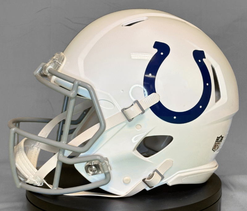 Marshall Faulk Autographed signed on-field Indianapolis Colts Helmet - Image 4