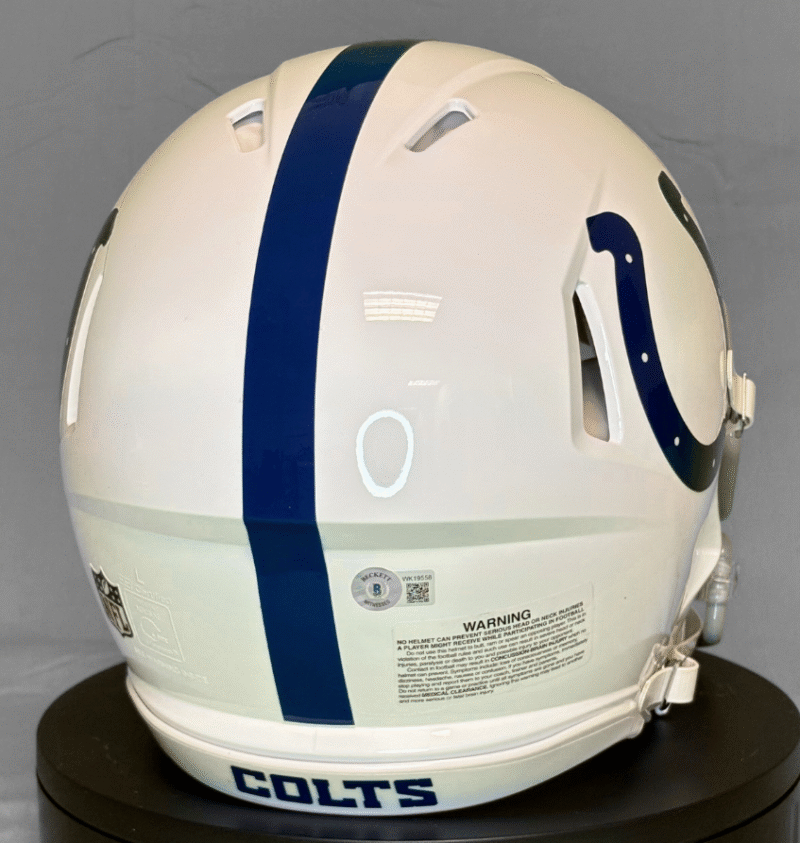 Marshall Faulk Autographed signed on-field Indianapolis Colts Helmet - Image 5