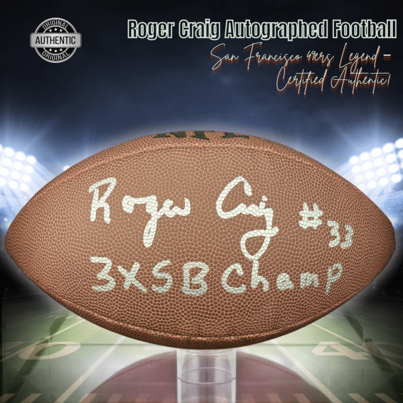 Roger Craig Autographed Wilson NFL Football