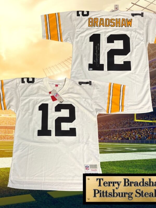 Terry Bradshaw HOF '89 Autographed Pittsburgh Steelers Mitchell & Ness Jersey