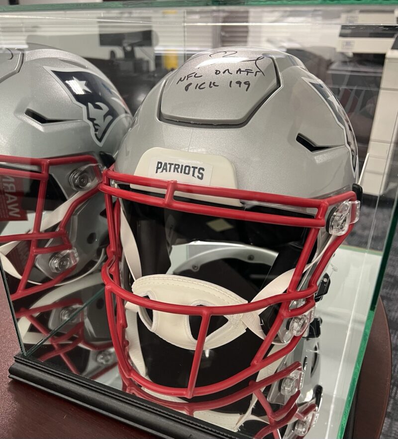 Tom Brady Autographed NE Patriots Helmet Inscribed NFL Draft Pick 199 286523481598 12