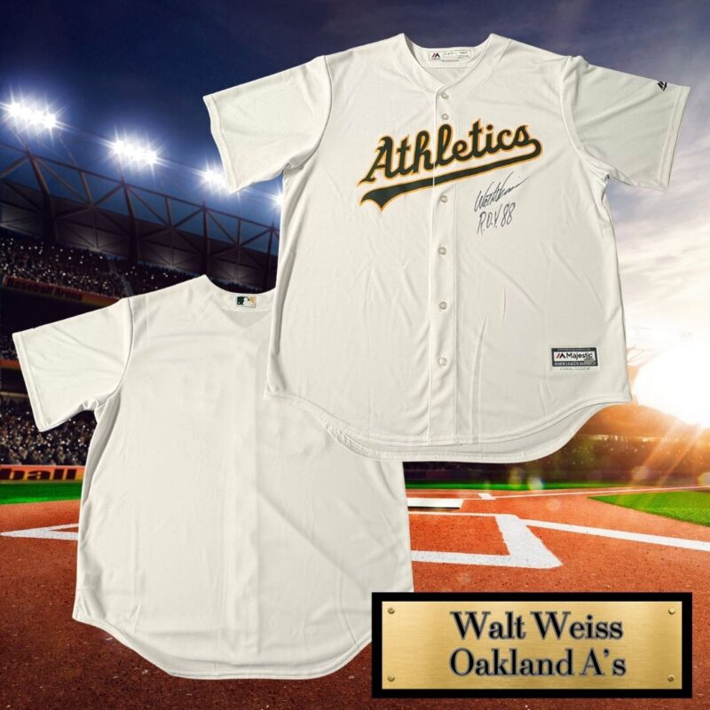 Walt Weiss Autographed Oakland A's Majestic Jersey