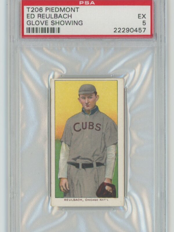 1909 PIEDMONT WHITE BORDER ED REULBACH 22290457 PSA 5 CHICAGO CUBS TOTAL POP 26