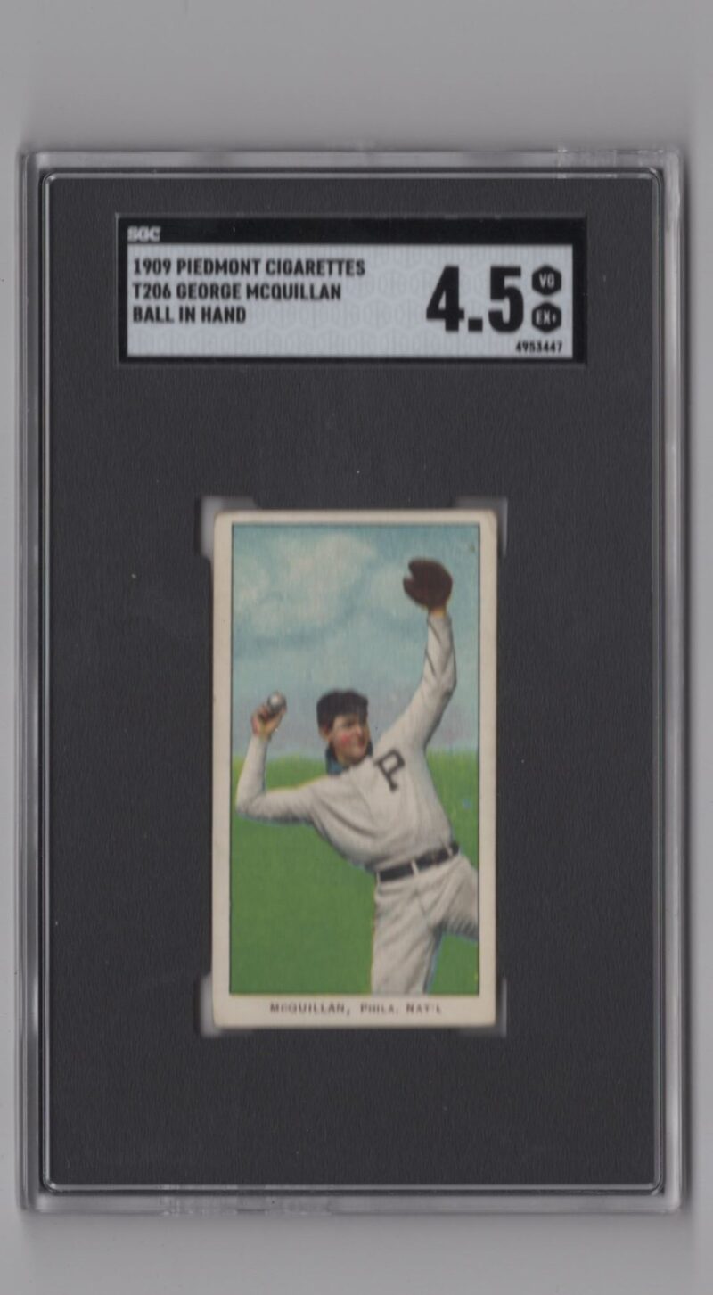 1909 PIEDMONT WHITE BORDER GEORGE MCQUILLAN SGC 45 PHILADELPHIA 286512200549
