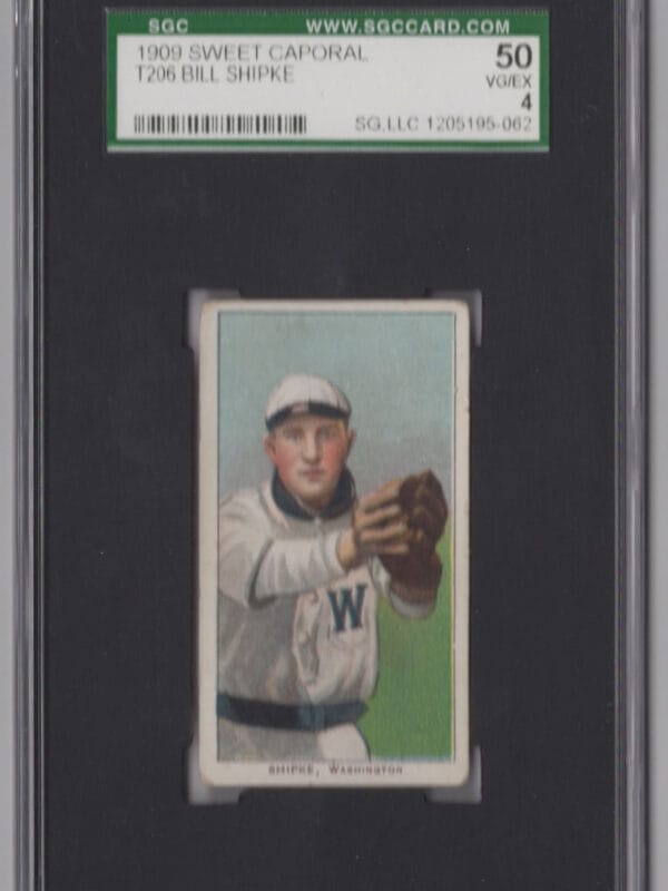 1909 SWEET CAPORAL WHITE BORDER BILL SHIPKE SGC 4 WASHINGTON