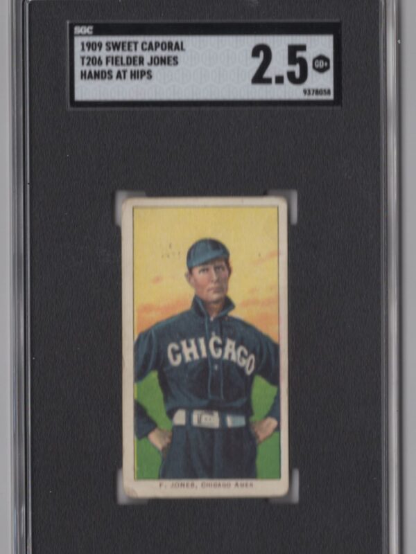 1909 SWEET CAPORAL WHITE BORDER FIELDER JONES SGC 2.5 CHICAGO HANDS AT HIPS