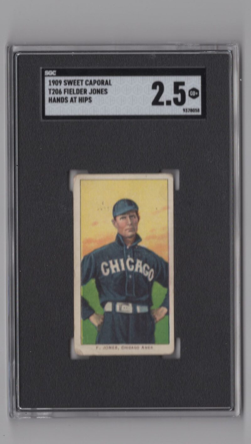 1909 SWEET CAPORAL WHITE BORDER FIELDER JONES SGC 2.5 CHICAGO HANDS AT HIPS
