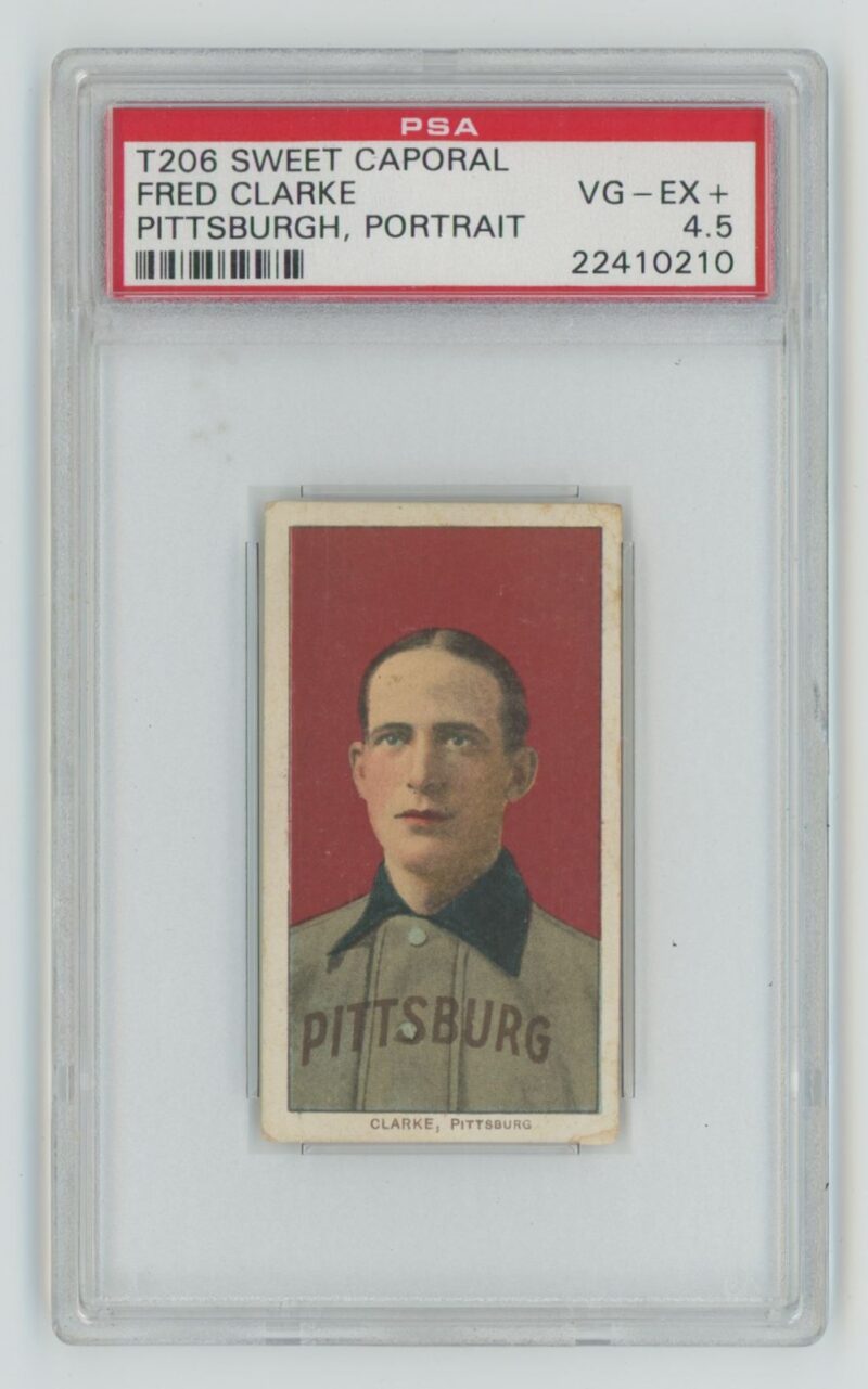 1909 WHITE BORDER FRED CLARKE 22410210 PSA 4.5 PITTSBURGH TOTAL POP 23