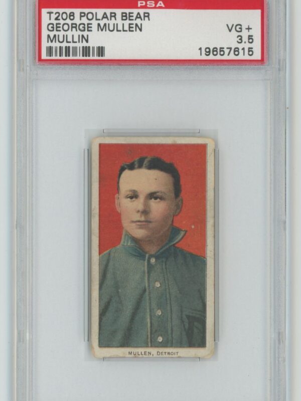 1909 WHITE BORDER GEORGE MULLEN 19657615 PSA 3.5 DETROIT WOLVERINES POLAR BEAR