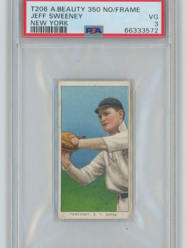 1909 WHITE BORDER JEFF SWEENEY PSA 3 NEW YORK AMERICAN BEAUTY POP 3 ONLY 5