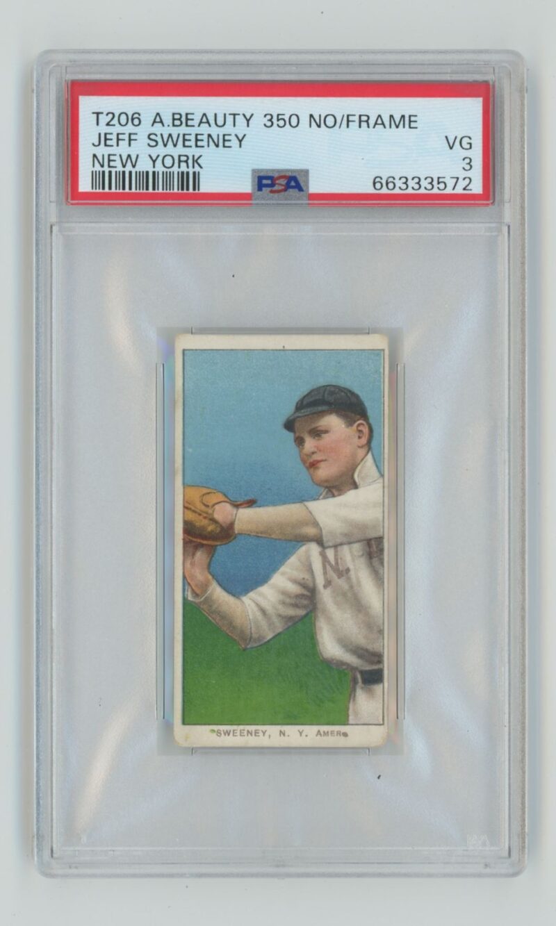 1909 WHITE BORDER JEFF SWEENEY PSA 3 NEW YORK AMERICAN BEAUTY POP 3 ONLY 5