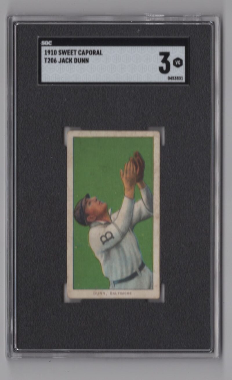 1910 BASEBALL CARD 3-15 JACK DUNN SGC 3 BALTIMORE
