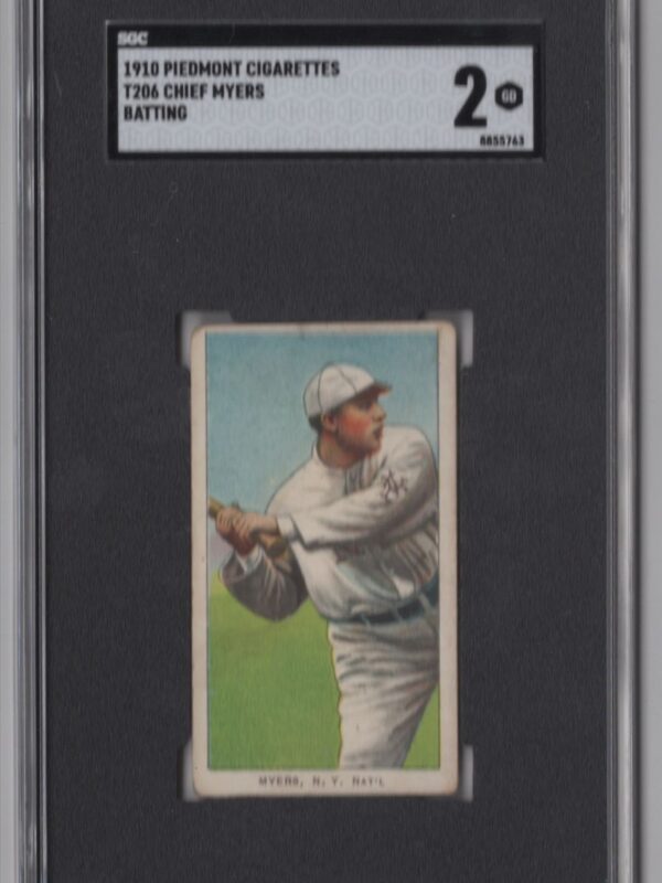 1910 PIEDMONT WHITE BORDER CHIEF MYERS SGC 2 NEW YORK BATTING