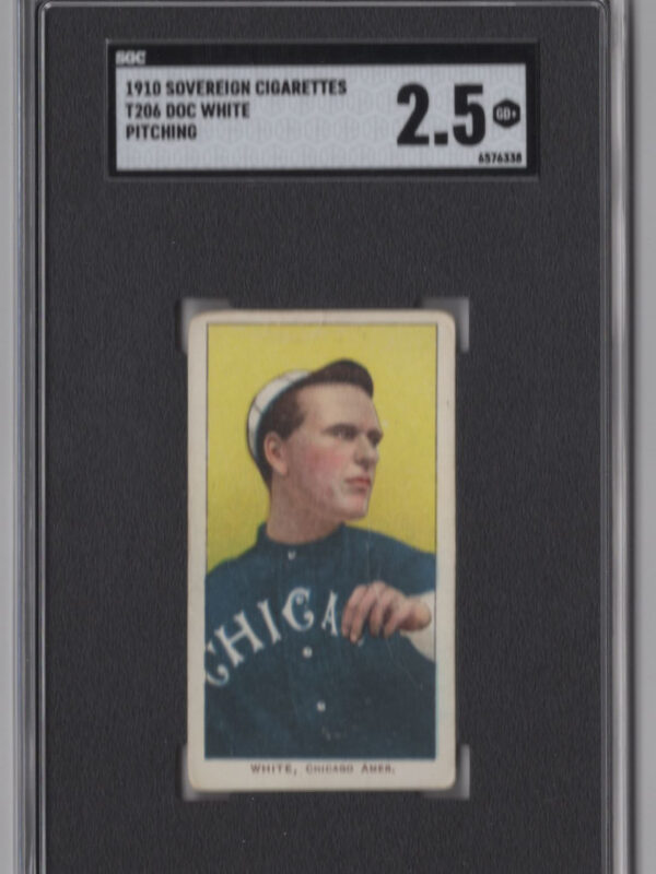 1910 SOVEREIGN WHITE BORDER DOC WHITE SGC 2.5 CHICAGO PITCHING