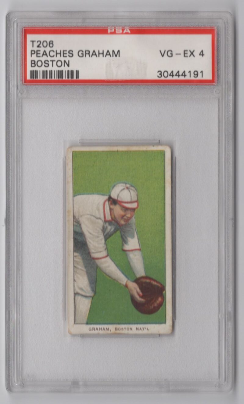 1910 SWEET CAPORAL POP 23 WHITE BORDER PEACHES GRAHAM PSA 4 BOSTON TOTAL POP 45