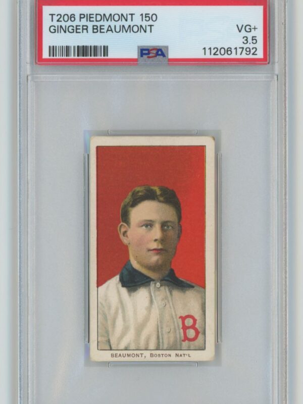 1911 PIEDMONT WHITE BORDER GINGER BEAUMONT PSA 3.5 BOSTON
