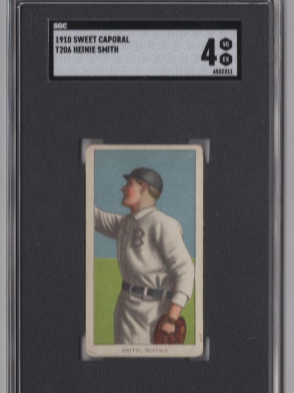 1911 SWEET CAPORAL WHITE BORDER HEINIE SMITH SGC 4 BUFFALO BISONS POP 11