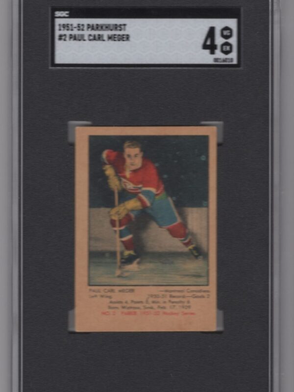 1951-52 PARKHURST CARL MERGER SGC 4 MONTREAL #2 POP: 5