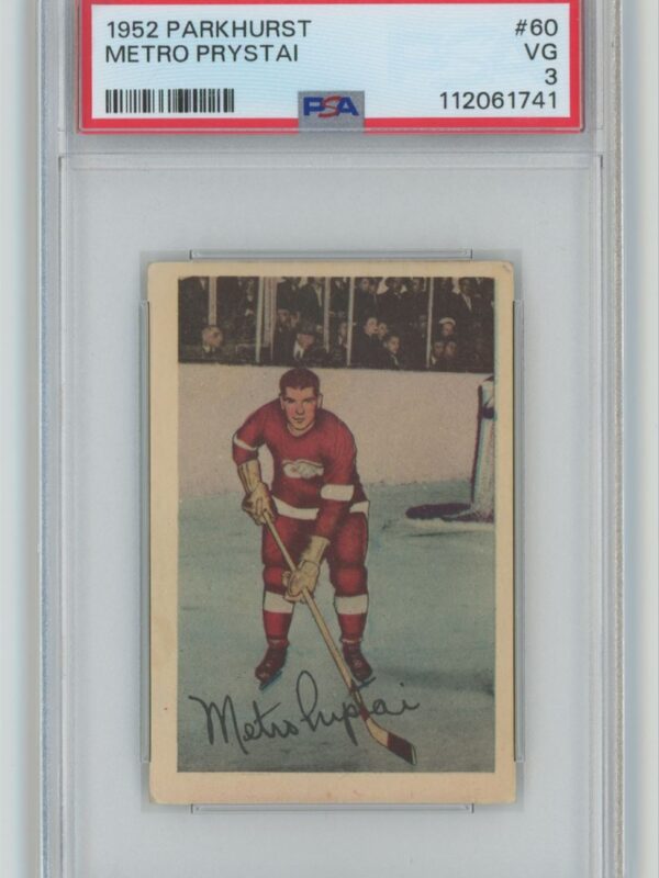 1952-53 PARKHURST VINTAGE HOCKEY METRO PRYSTAI PSA 3 DETROIT RED WINGS #60