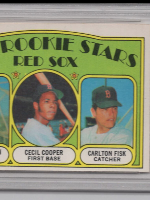 1972 3-15 RED SOX ROOKIES - MIKE GARMAN/CECIL COOPER/CARLTON FISK ROOKIE PSA 8