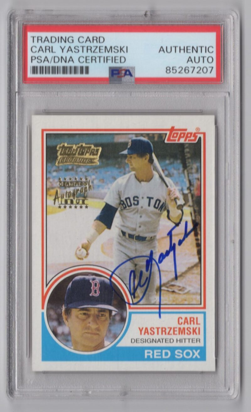 1983 TOPPS 3 15 CARL YASTRZEMSKI AUTO PSA BOSTON RED SOX 550 286366670639