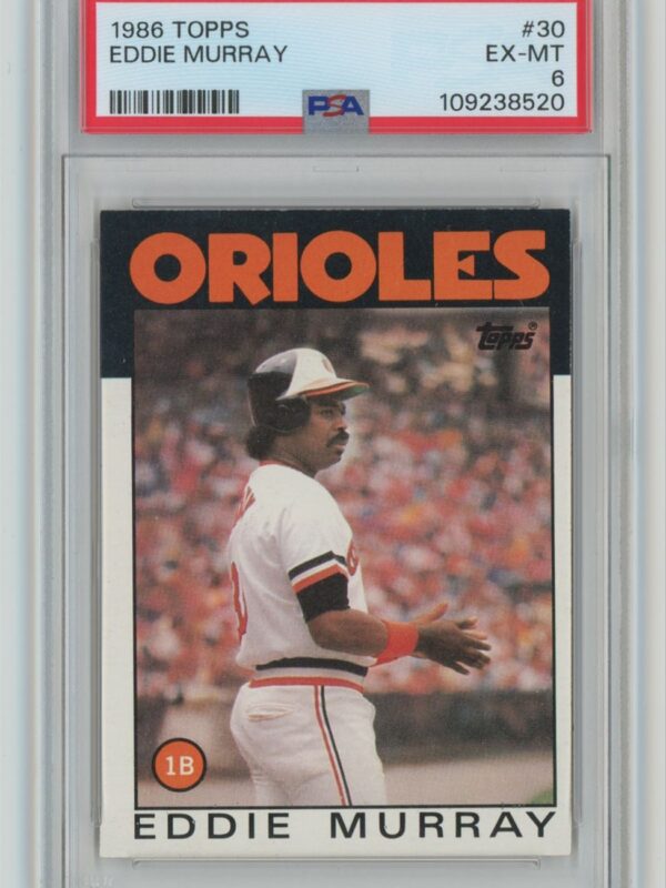 1986 TOPPS EDDIE MURRAY PSA 6 BALTIMORE ORIOLES #30
