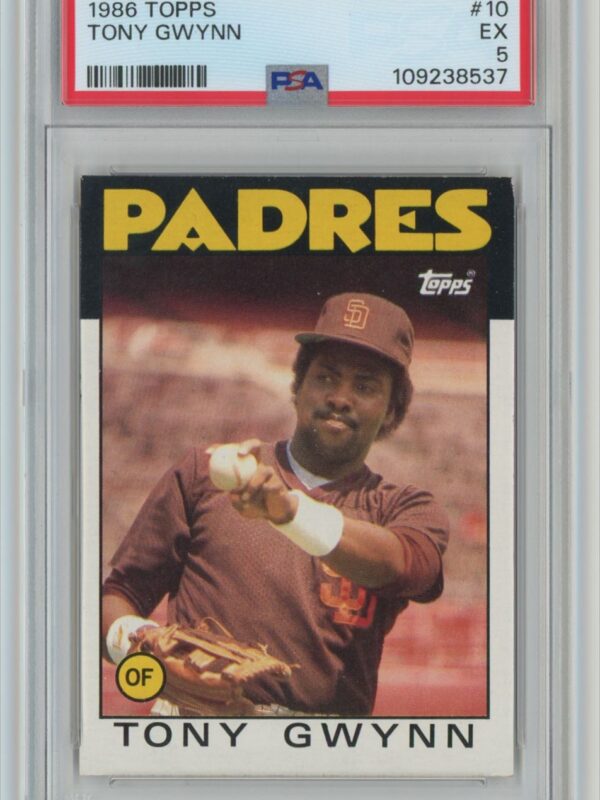 1986 TOPPS TONY GWYNN PSA 5 SAN DIEGO PADRES #10