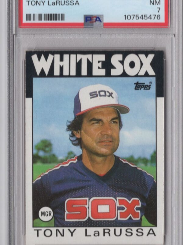 1986 TOPPS TONY LARUSSA PSA 7 CHICAGO WHITE SOX #531 POP 60