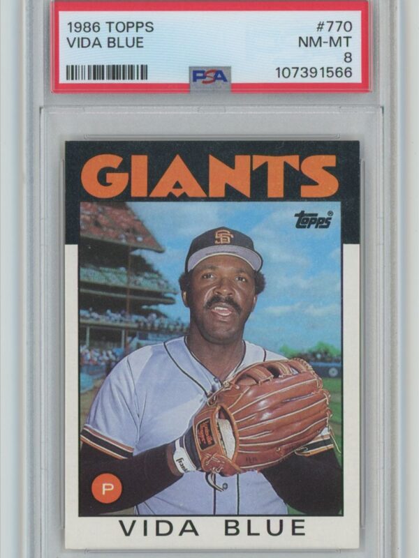 1986 TOPPS VIDA BLUE PSA 8 SAN FRANCISCO GIANTS 770 286740614559