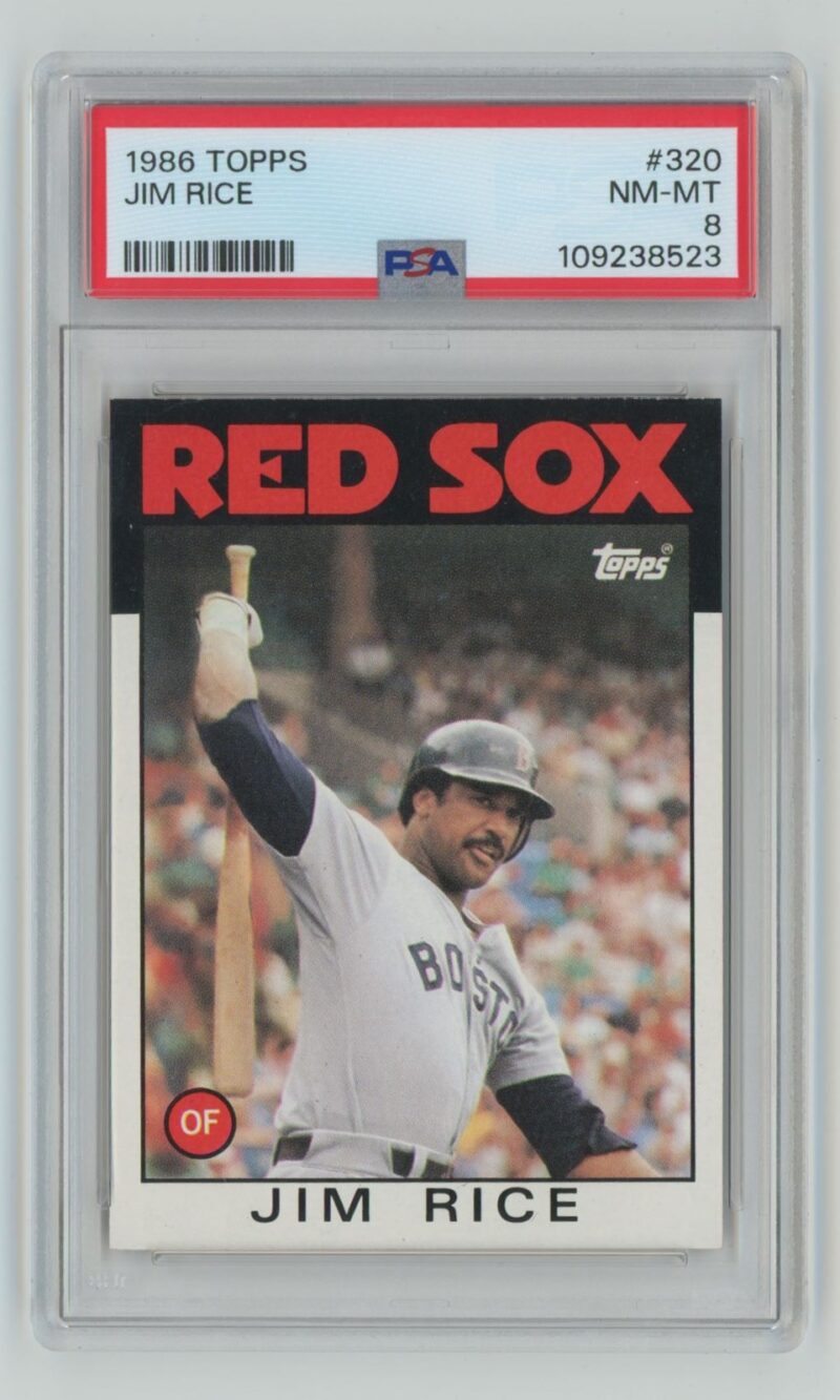 1987 FLEER HEADLINERS JIM RICE PSA 8 BOSTON RED SOX #6