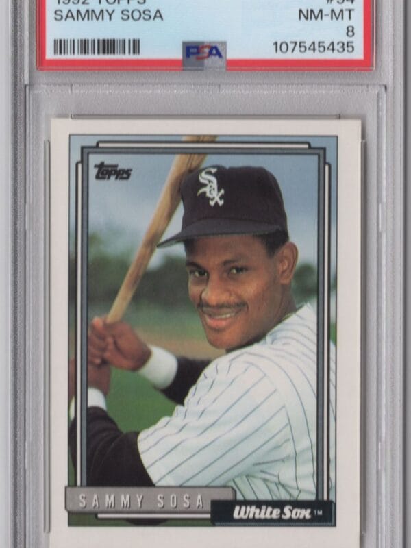 1987 TOPPS SAMMY SOSA PSA 8 CHICAGO CHICAGO WHITE SOX #94