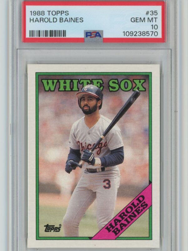 1988 TOPPS HAROLD BAINES PSA 10 CHICAGO WHITE SOX #35