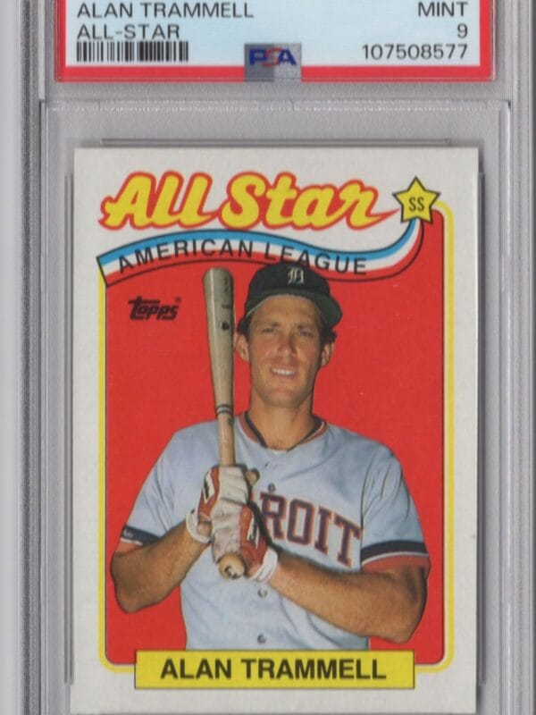 1989 TOPPS ALAN TRAMMELL PSA 9 DETROIT TIGERS #400 POP 28