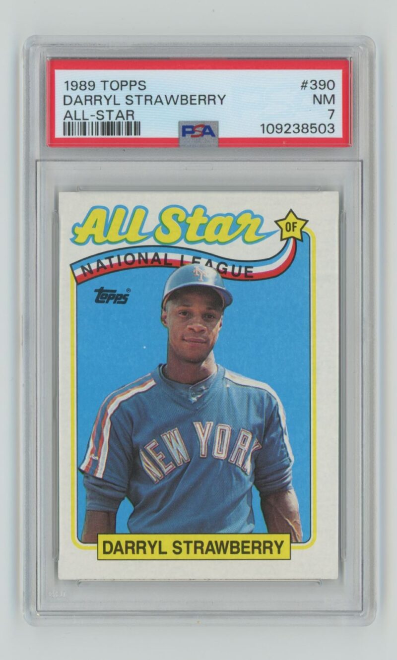 1989 TOPPS DARRYL STRAWBERRY PSA 7 NEW YORK METS #390 PSA 7 POP 15