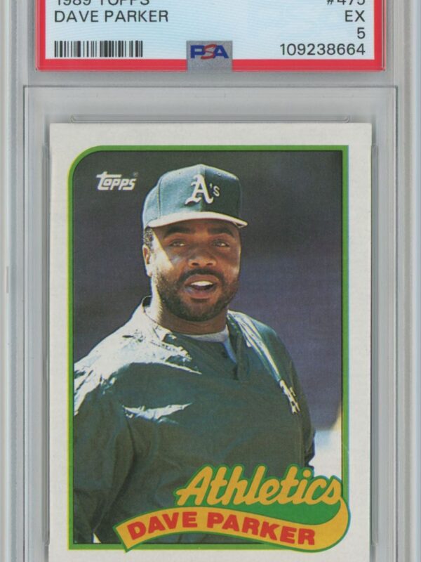 1989 TOPPS DAVE PARKER PSA 5 OAKLAND ATHLETICS #475