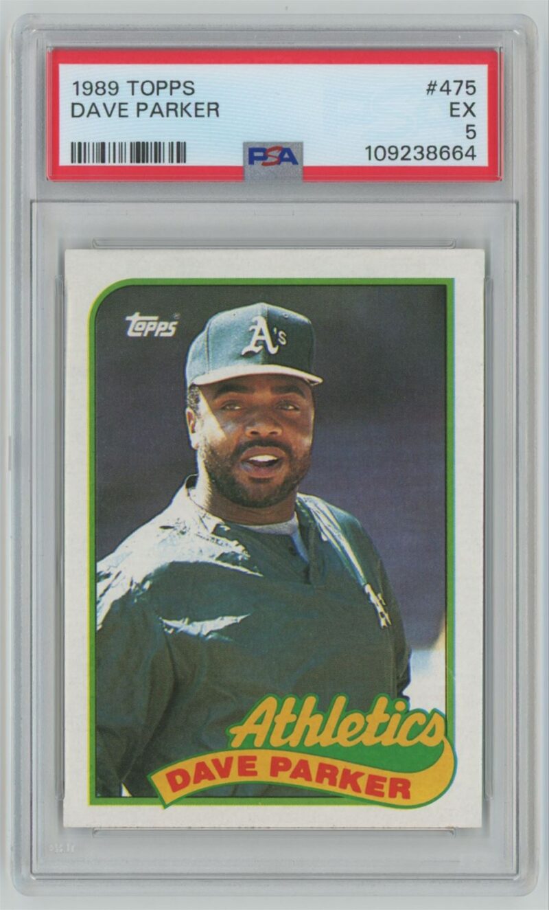 1989 TOPPS DAVE PARKER PSA 5 OAKLAND ATHLETICS #475