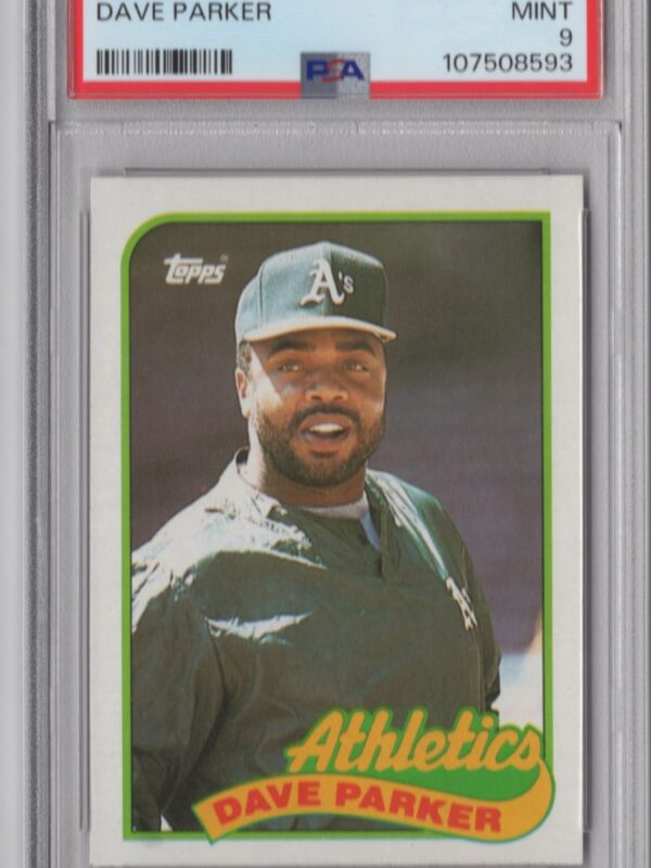 1989 TOPPS DAVE PARKER PSA 9 OAKLAND ATHLETICS #475 POP 8 ONLY 34 HIGHER