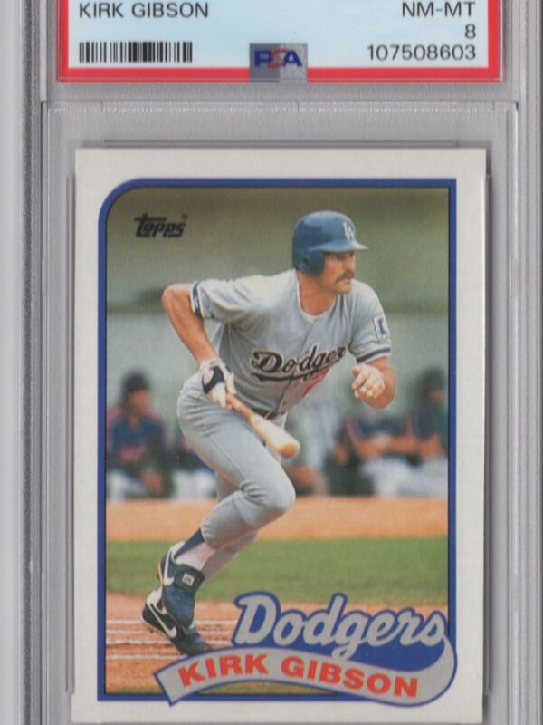 1989 TOPPS KIRK GIBSON PSA 8 LOS ANGELES DODGERS #340 POP 13
