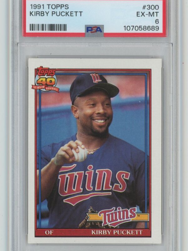 1991 TOPPS KIRBY PUCKETT PSA 6 MINNESOTA TWINS 300 286740692409