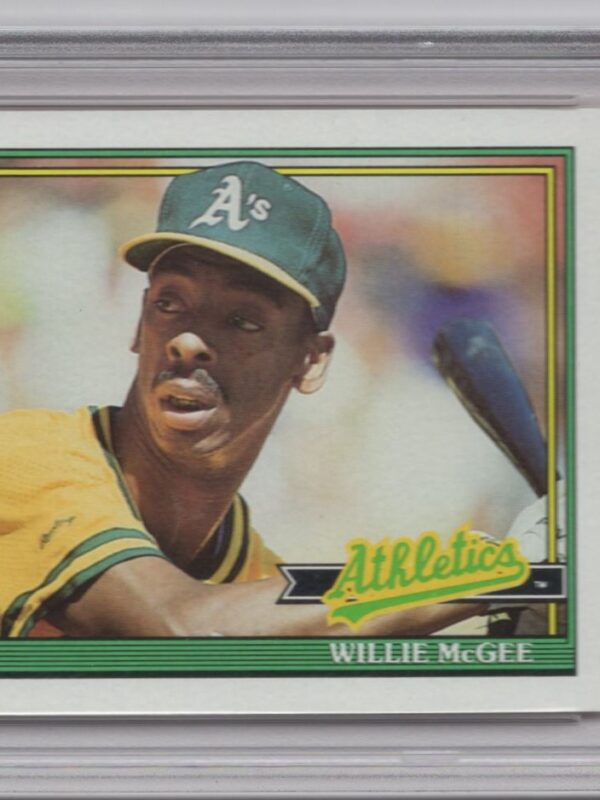 1991 TOPPS WILLIE MAGEE PSA 8 OAKLAND ATHLETICS #380