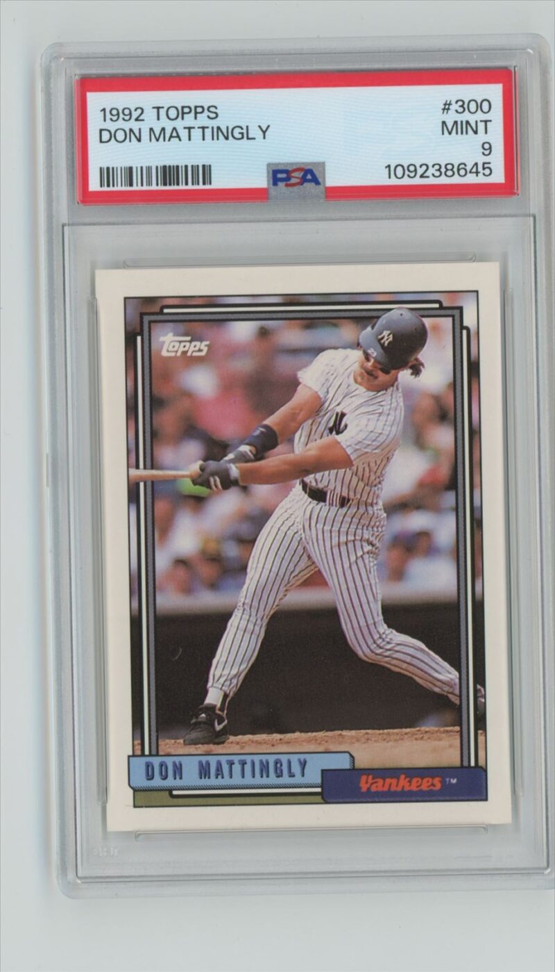1992 TOPPS DON MATTINGLY PSA 9 NEW YORK YANKEES #300