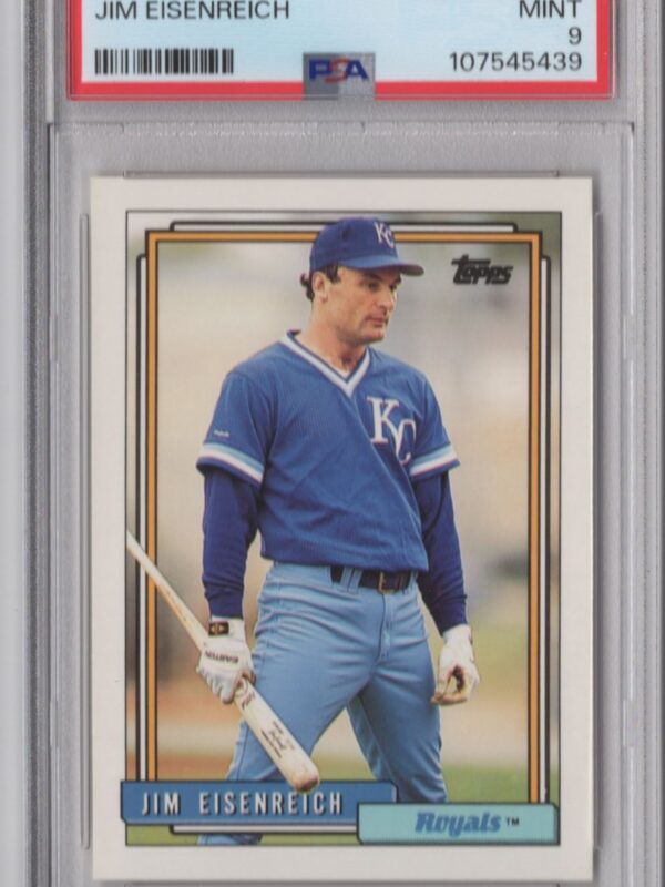 1992 TOPPS JIM EISENREICH PSA 9 KANSAS CITY ROYALS #469 POP 1 ONLY 4 HIGHER