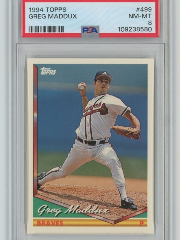 1994 TOPPS GREG MADDUX PSA 8 ATLANTA BRAVES #499 TOTAL POP 101