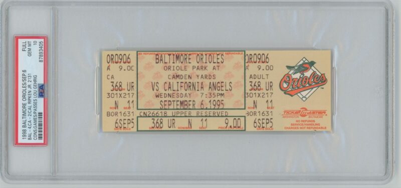 1995 CAL RIPKEN HISTORICAL ACHIEVMENTS CAL RIPKEN JR. CAL RIPKEN PASSES LOU