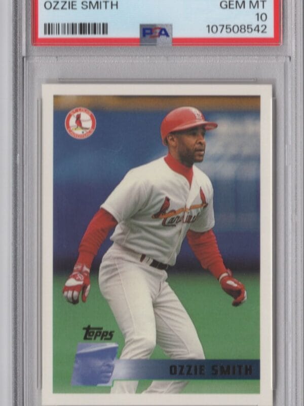 1996 TOPPS OZZIE SMITH PSA 10 ST. LOUIS CARDINALS #301 PERFECT PSA 10