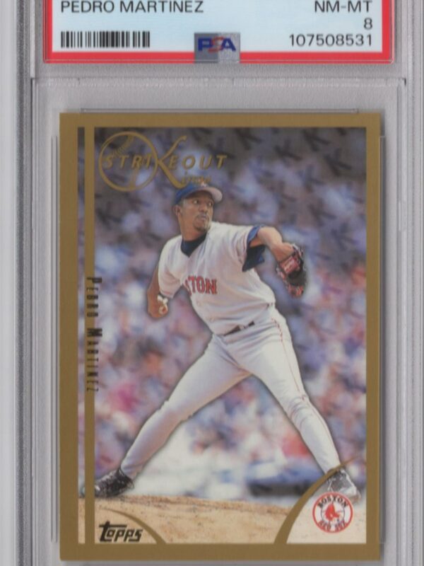 1999 TOPPS TOPPS GOLD PEDRO MARTINEZ PSA 8 BOSTON RED SOX #449 TOTAL POP 23