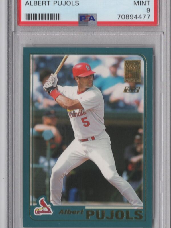 2001 TOPPS 50 YEARS ALBERT PUJOLS ROOKIE 70894477 PSA 9 ST. LOUIS CARDINALS
