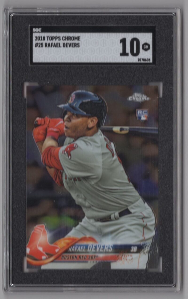 2018 TOPPS CHROME RAFAEL DEVERS ROOKIE SGC 10 BOSTON RED SOX #25