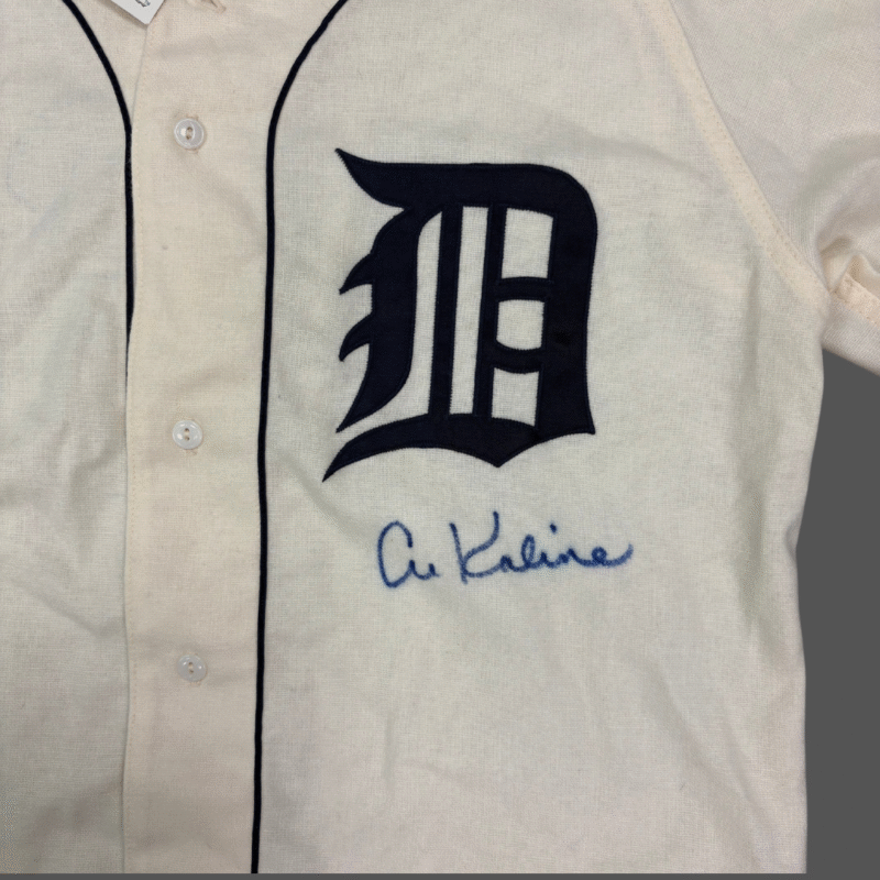 Al Kaline Autographed Detroit Tigers Vintage Mitchell & Ness Jersey - Image 4