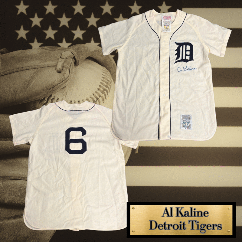 Al Kaline Autographed Detroit Tigers Vintage Mitchell & Ness Jersey